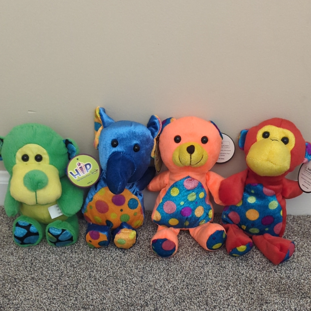 h.i.p. Vibrant Plush Animal Collection - New